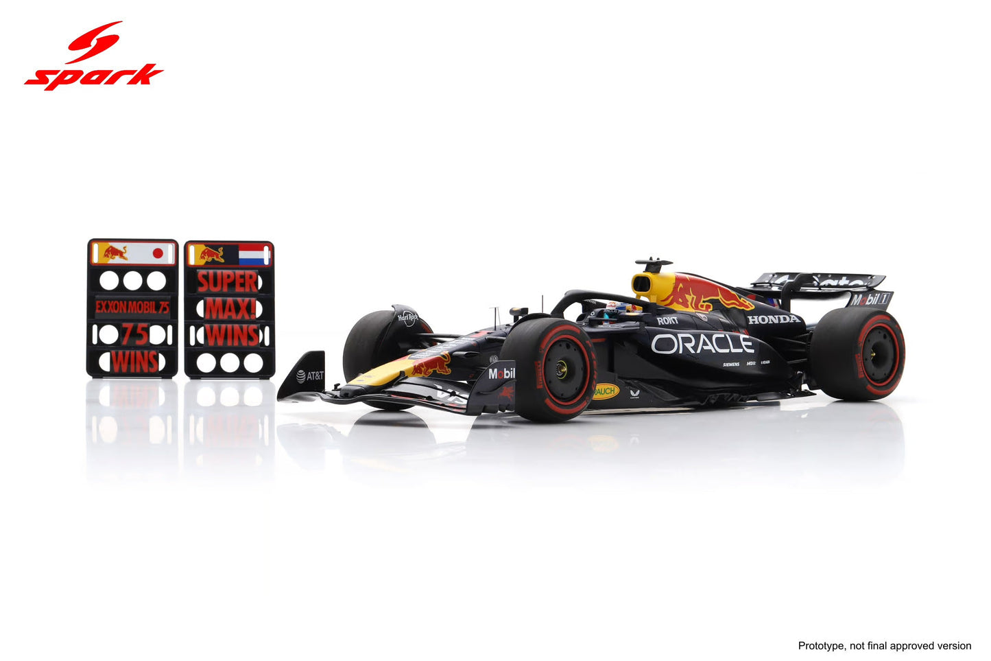 Spark-Model F1 RB21 Team Oracle Red Bull Racing #1 Winner US GP 2025 (Verstappen) 1:18 WITH DISPLAY