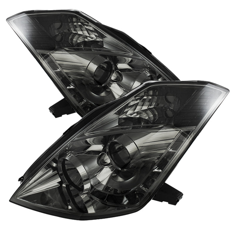 FR SPORT SPYDER Nissan 350Z 06-08 Projector Headlights Xenon/HID Model- DRL Smke...