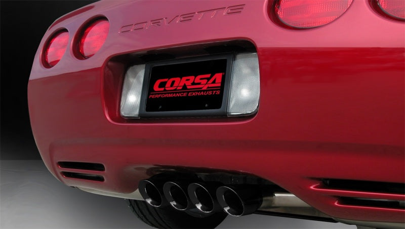 Corsa Performance 97-04 Chevrolet Corvette C5 Z06 5.7L V8 Black Sport Axle-Back Exhaust
