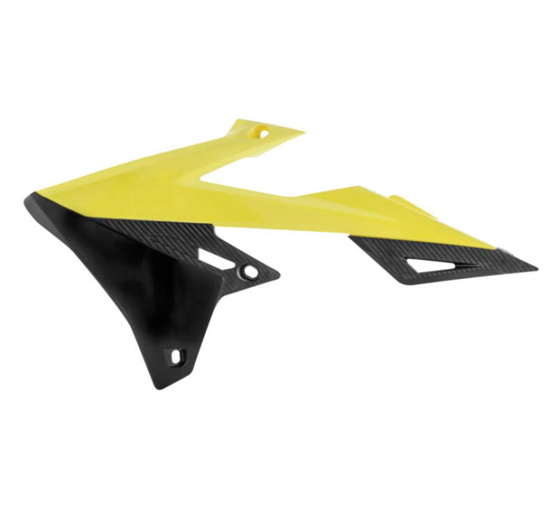 Acerbis 18+ Suzuki RMZ250/ RMZ450 Radiator Shroud - Yellow/Black 2686491017