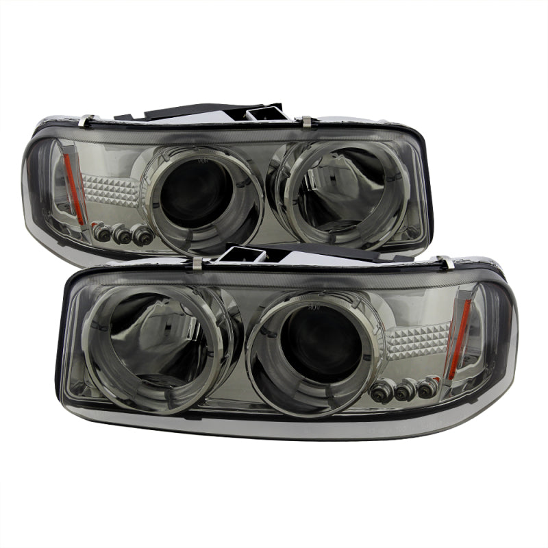 FR SPORT Spyder GMC Sierra 1500/2500/3500 99-06 Projector Headlights LED Halo LED Smoke...