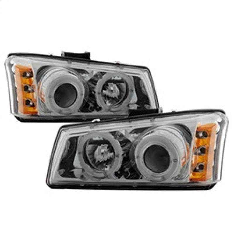 Spyder Chevy Silverado 1500 03-06 Projector Headlights LED Halo LED Ambr Reflctr Ch PRO-YD-CS03-AM-C 5009463