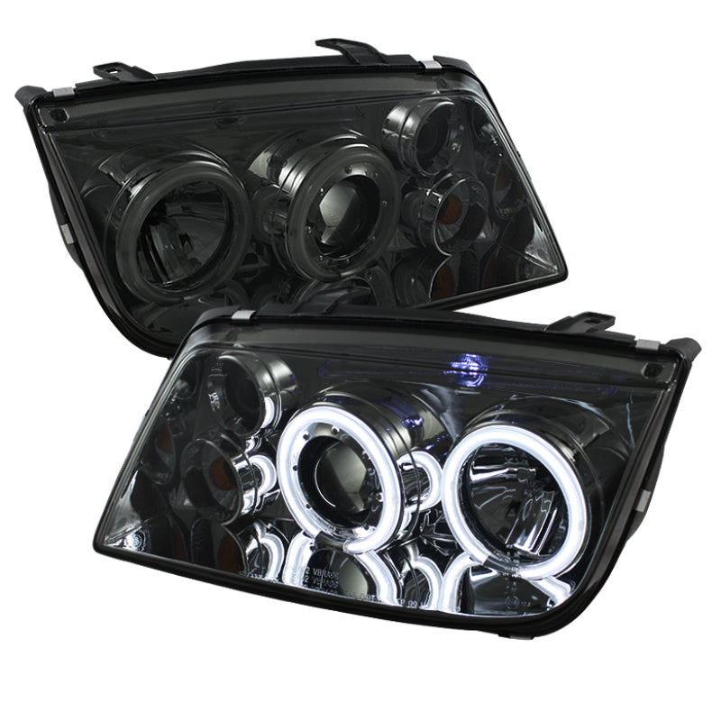 FR SPORT SPYDER Volkswagen Jetta 99-05 Projector HeadlightsCCFL Halo Smke PRO-YD-VJ99-CCFL-SM...