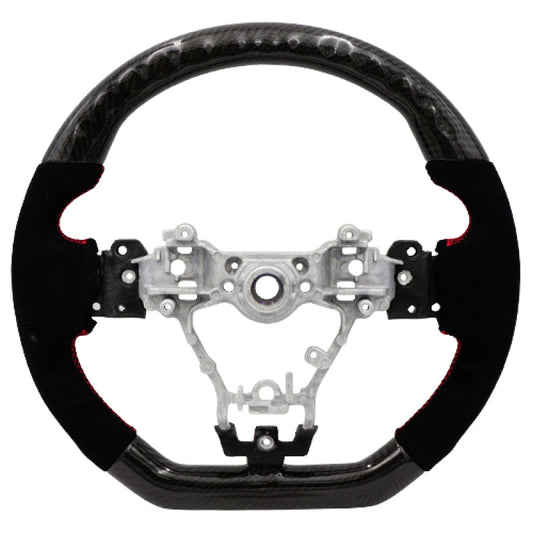 FR SPORT BLOX Racing 15-21 Subaru Carbon/Alcantara Steering Wheel Red Stitching BXSW-50010-R