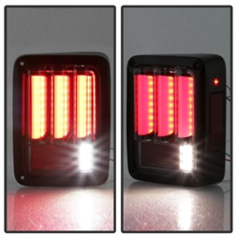 FR SPORT Spyder 07-16 Jeep Wrangler Verison 2 Light Bar LED Tail Lights - Smoke...