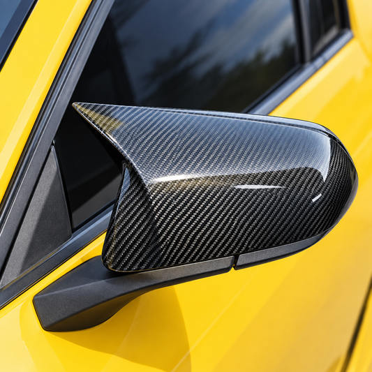 M Style Carbon Fiber Mirror Caps for Ford Mustang