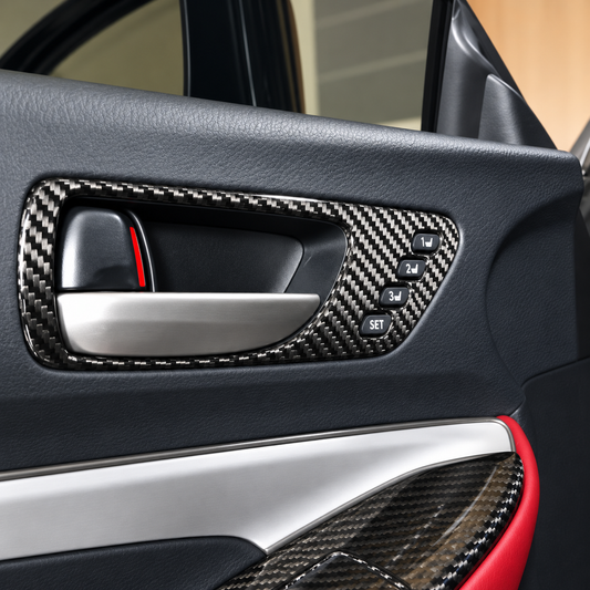 Carbon Fiber Interior Door Handle Cover Button for Lexus RC F