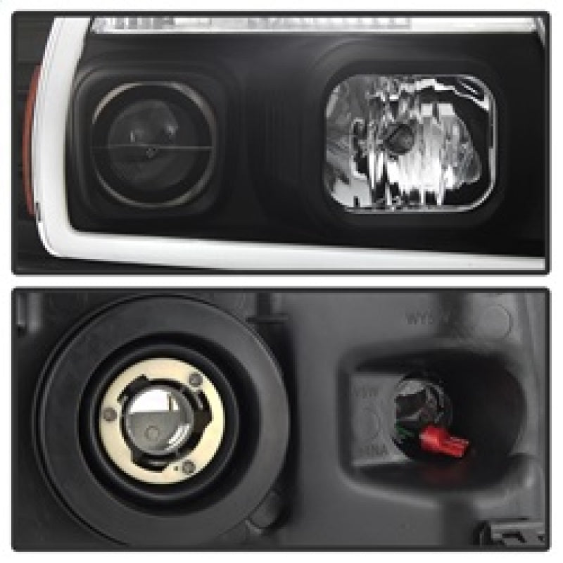 FR SPORT Spyder 04-08 Ford F-150 Projector Headlights - Light Bar DRL - Black...