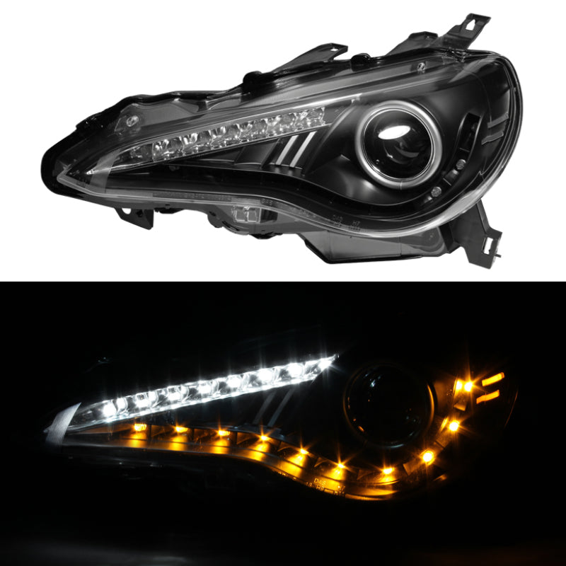 Spyder Scion FRS 12-14 Projector Headlights DRL LED Black PRO-YD-SFRS12-BK 5075413