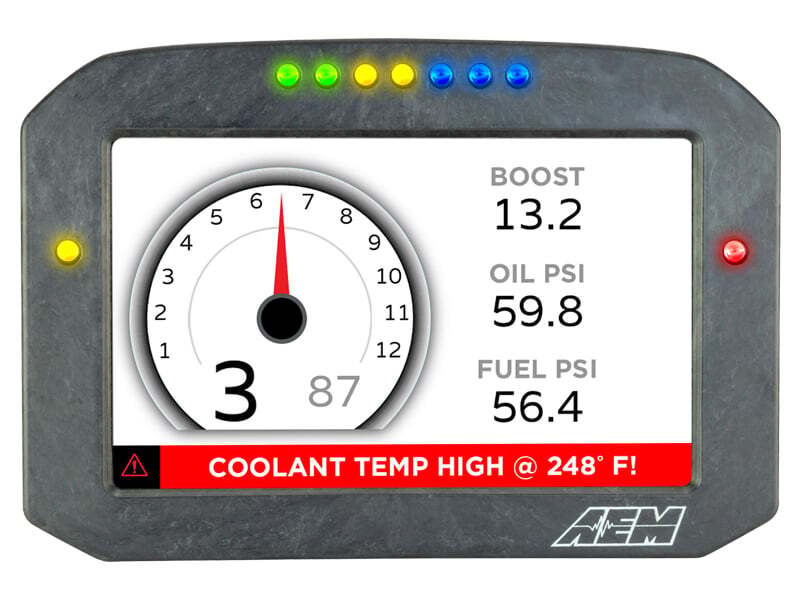 AEM CD-7G Carbon Flush Digital Dash Display w/ Internal 20Hz GPS & Antenna 30-5702F