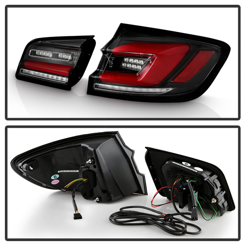 FR SPORT SPYDER 11-17 BMW 5 Series F10 F18 M5  Sequential Turn Signal LED Tail Light - BK...