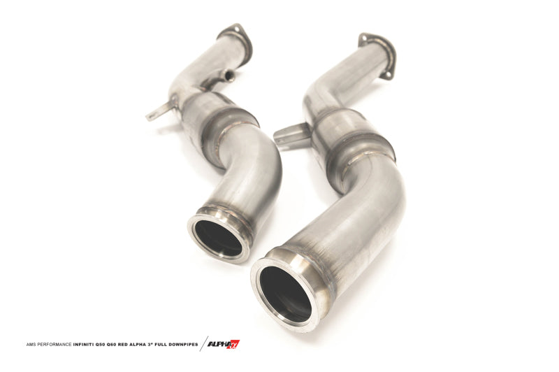 AMS Performance 2016+ Infiniti Q50 / 2017+ Infiniti Q60 Alpha Catted Full Downpipe Kit ALP.28.05.0002-2