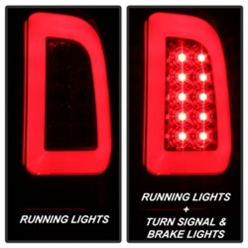 FR SPORT Spyder 97-03 Ford F150 Stylsd. F250 V3 Light Bar LED Tail Lights - Red/Clr...