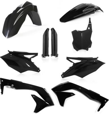Acerbis Powersports Plastic Kits, Acerbis Full Plastic Kits, Plastic, Black, Kawasaki, Sold as a Kit - 2685840001