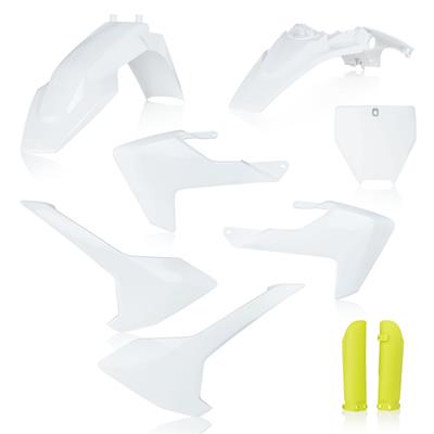 Acerbis Powersports Plastic Kits, Acerbis Full Plastic Kits, Plastic, White, Husqvarna, Sold as a - 2731987705