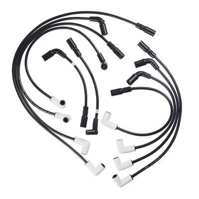 Accel Spark Plug Wires, Extreme 9000 Ceramic, Spiral Core, 8mm, Black, 90 Degree Boots, Chevy - 9038C