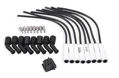 Accel Spark Plug Wires, Extreme 9000 Ceramic, Spiral Core, 8mm, Black, 180 Degree Boots, Chevy - 9060C