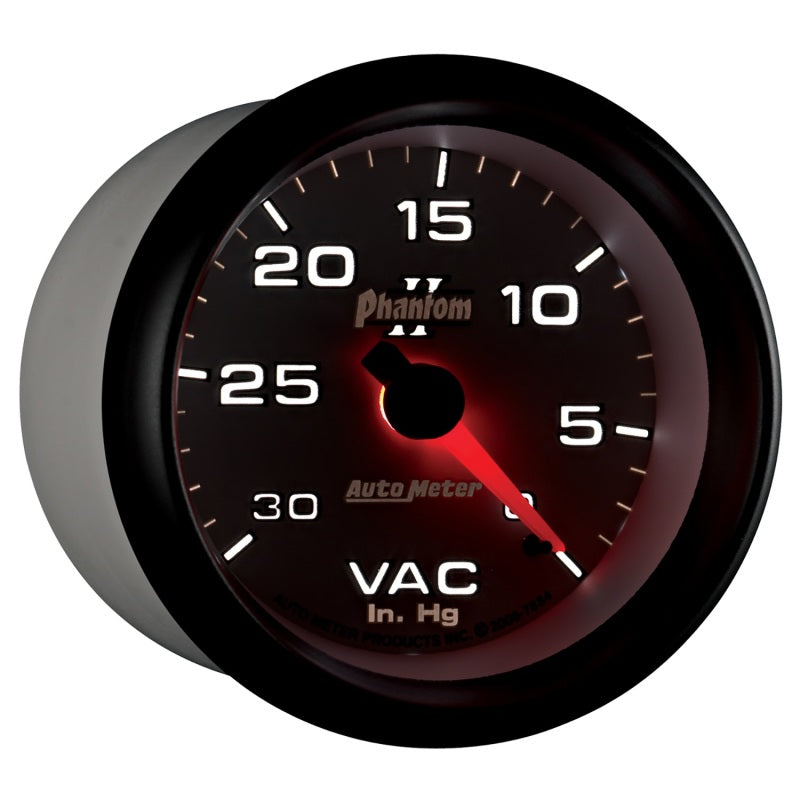 FR SPORT AutoMeter Gauge Vacuum 2-5/8in. 30Inhg Mechanical Phantom II 7884 - View 5