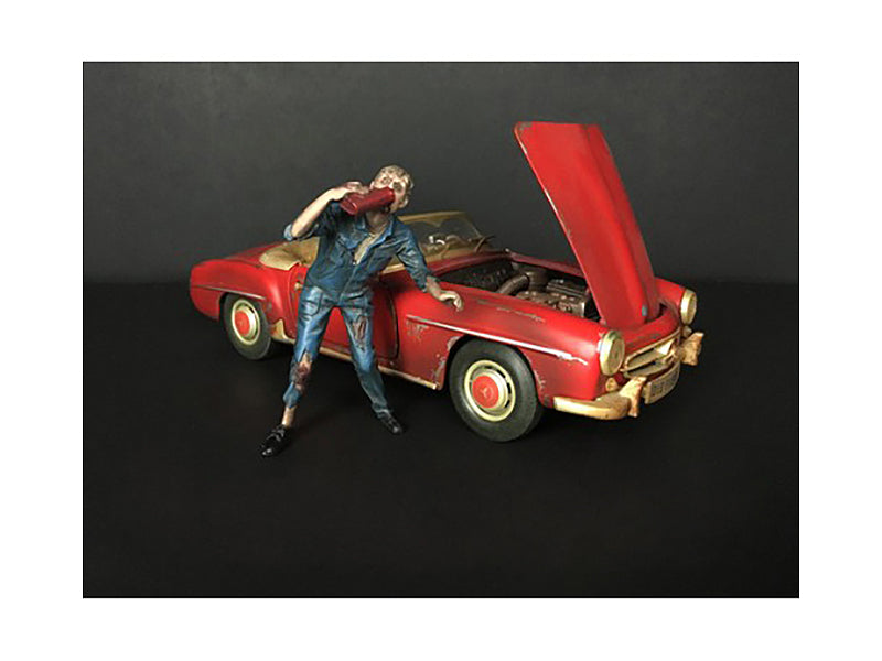 Zombie Mechanic Figurine III for 1/24 Scale Models by American Diorama  free shipping USA