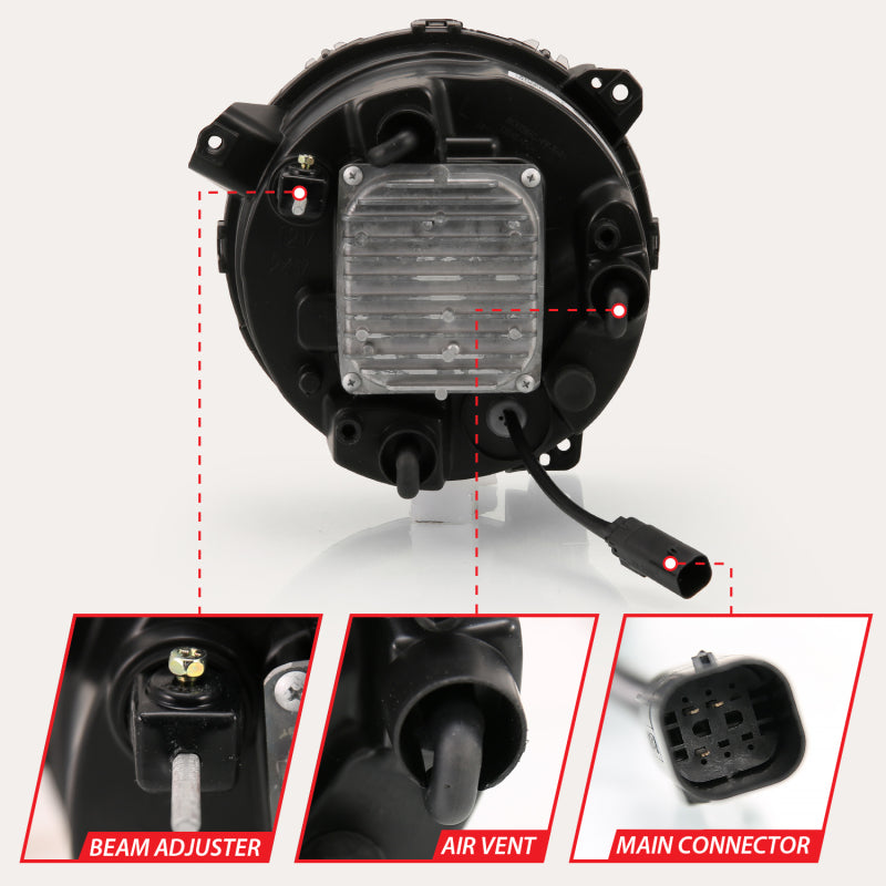 ANZO 2018-2019 Jeep Wrangler Full Led ProjectoráH.L Black 111466