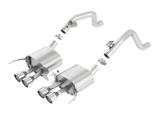 FR SPORT Borla 14-15 Chevy Corvette C7 w/o AFM w/o NPP Atak Rear Section Exhaust Quad Rd RL Tips...