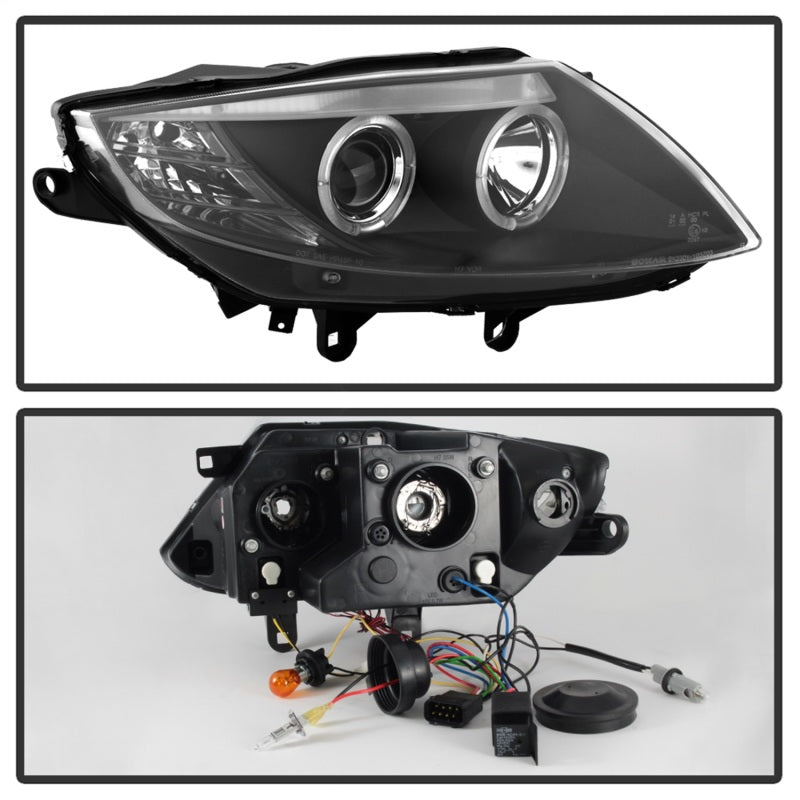 FR SPORT Spyder BMW Z4 03-08 Projector Headlights Xenon/HID Model Only - LED Halo Black...