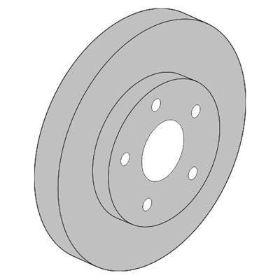 ACDelco Disc Brake Rotor, Replacement, Vented, Solid Surface, Front, Buick, Cadillac, Each - 13546861