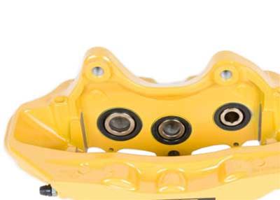 ACDelco Brake Calipers, GM OE, Stock Series, Aluminum, Yellow Powdercoated, V-Series Logo, Front - 1722521
