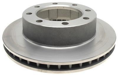 ACDelco Disc Brake Rotor, Front, Non-Coated, Vented, Solid, Smooth Surface, Cast Iron, Natural - 18A58A