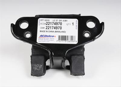 ACDelco Transmission Mount, Original Equipment, Steel, Natural, Rubber Bushing, Black, Solid Mount - 22174970