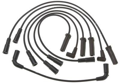 ACDelco Spark Plug Wire Sets, Assembled, Spiral Core, 7.00mm Diameter, Black, Chevrolet, GMC, 4.3L - 9746MM