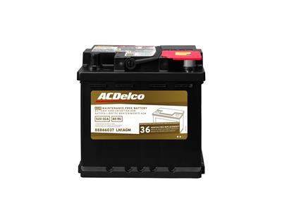 ACDelco Battery, Professional Automotive AGM, Starting, 12 V, 670 Cranking Amps, Top Terminals, BCI - LN1AGM