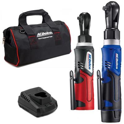 ACDelco Tools Cordless Tool Kits, G12 Series, 12 V, Lithium-ion, 3/8 in. Ratchet Wrench, 1/4 in. - ARW1209K9
