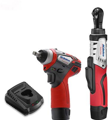ACDelco Tools Tool Kit, ARW12102-K3 G12 Series 12V Cordless Li-ion 1/4 Brushless Ratchet Wrench & - ARW12102K3