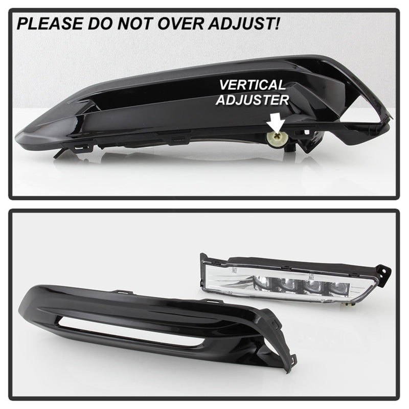 FR SPORT Spyder 18-19 Honda Accord Sedan OEM LED Fog Lights w/OEM Fit Switch - Clear...