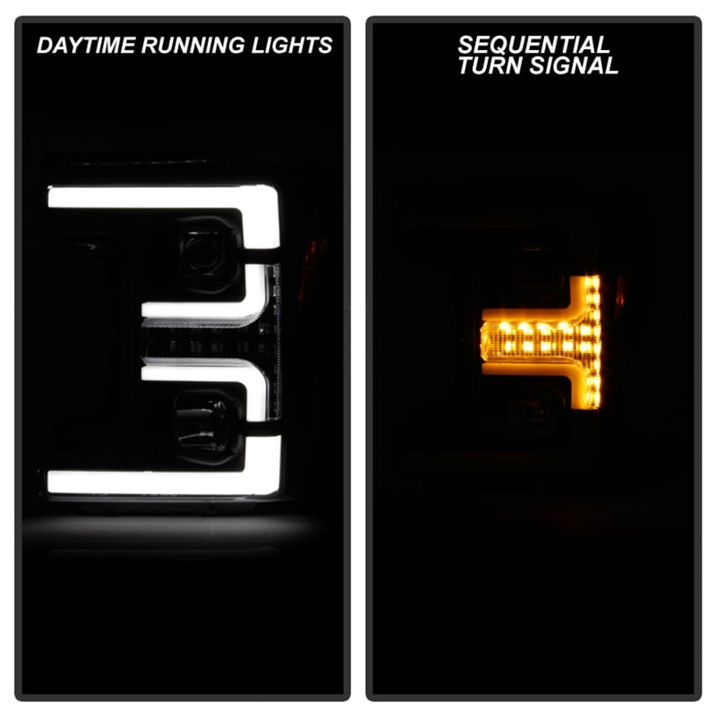 FR SPORT Spyder Ford F-250/F-350/F450 Super Duty 17-18 Projector Headlights Black...