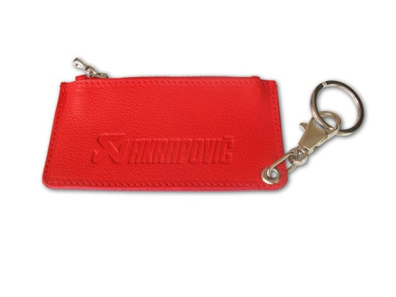 FR SPORT Akrapovic Leather Zip Keychain - red 800966
