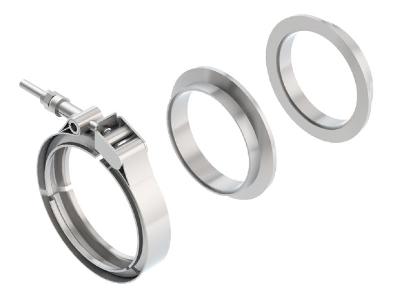 FR SPORT Borla Universal 3in Stainless Steel 3pc V-Band Clamp w/ Male and Female Flanges 18009