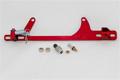 AED Performance Throttle Cable Bracket, Billet Aluminum, Red Anodized, Holley, 4500, Fits GM Cable - 6605R