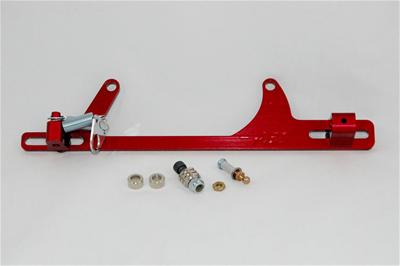 AED Performance Throttle Cable Bracket, Billet Aluminum, Red Anodized, Holley, 4500, Universal, Each - 6607R