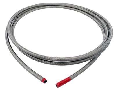 Aeromotive Hose, PTFE, Braided Stainless Steel, Natural, -6 AN, 16 ft. Length, Each - 15315