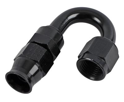 Aeromotive Fitting, Hose End, PTFE Racing Hose, 180 Degree, -6 AN Hose, -6 AN Female Thread - 15369