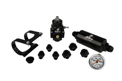 Aeromotive Fuel Pressure Regulator, Stealth EFI Throttle Body Fuel System, 35-75 psi, Black - 17352
