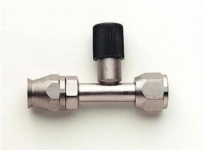 Aeroquip A/C Hose End, #6 Air Conditioning, Straight, Reusable, with R134a Port, For A/C Braided - FBE1812