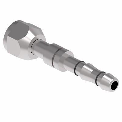 Aeroquip A/C Service Port, In-Line Hose Splice, #8 Air Conditioning, R134a High Side Port, E-Z Clip - FBE4513