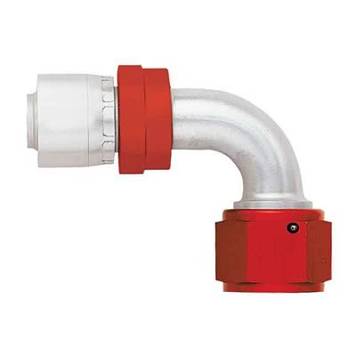 Aeroquip Fitting, Hose End, AQP/StartLite Hose, 90 Degree, -8 AN Hose to Female -8 AN, Aluminum - FBM4233