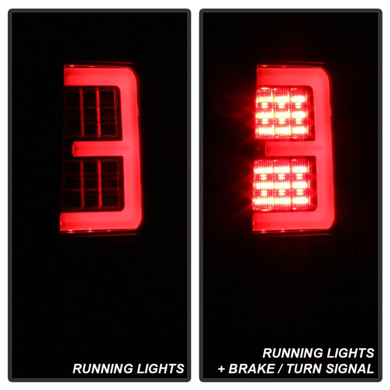 FR SPORT Spyder 07-10 Jeep Grand Cherokee Light Bar LED Tail Lights - Black ALT-YD-JGC07V2-LB-BK...