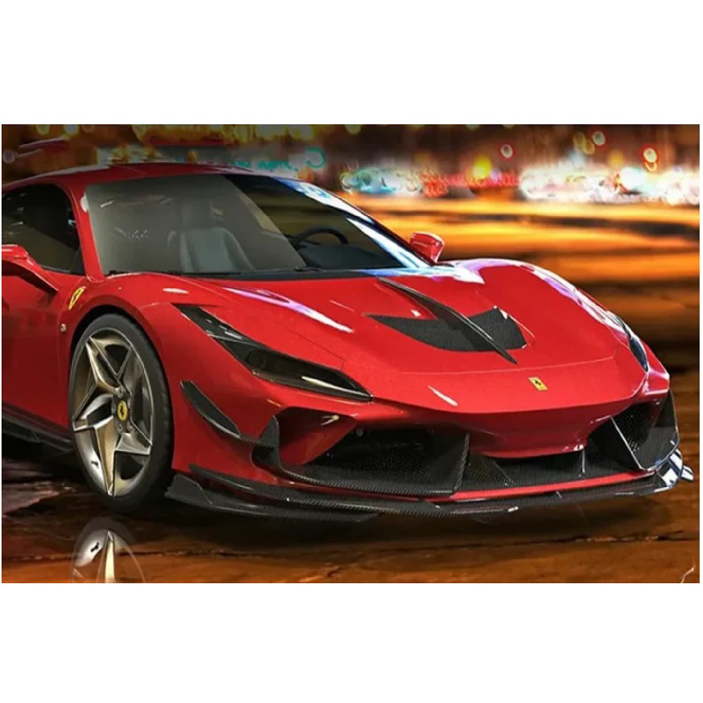 Carbon Fiber Engine Hood Bonnet Trim for Ferrari F8 Tributo Spider