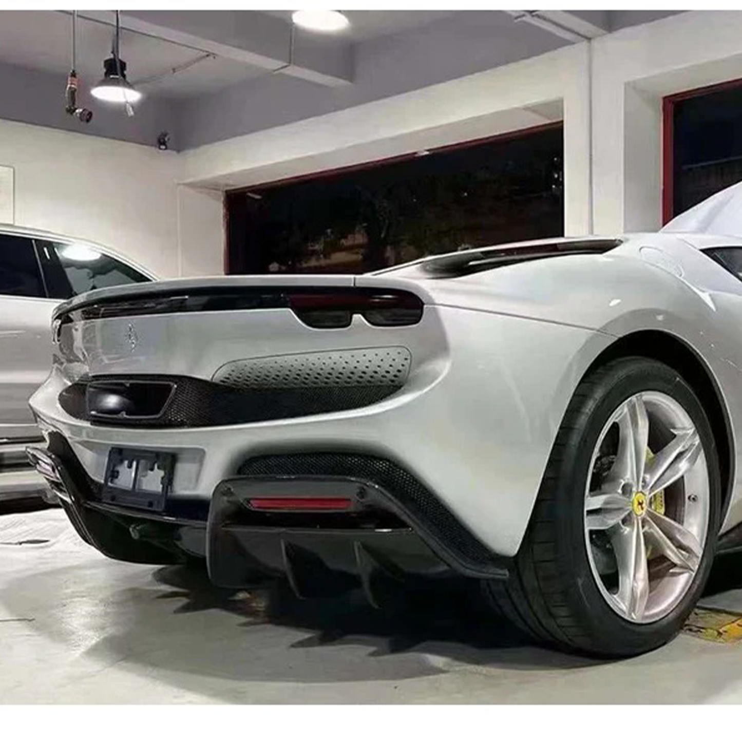 Dry Carbon Fiber Rear Diffuser for Ferrari 296 GTB