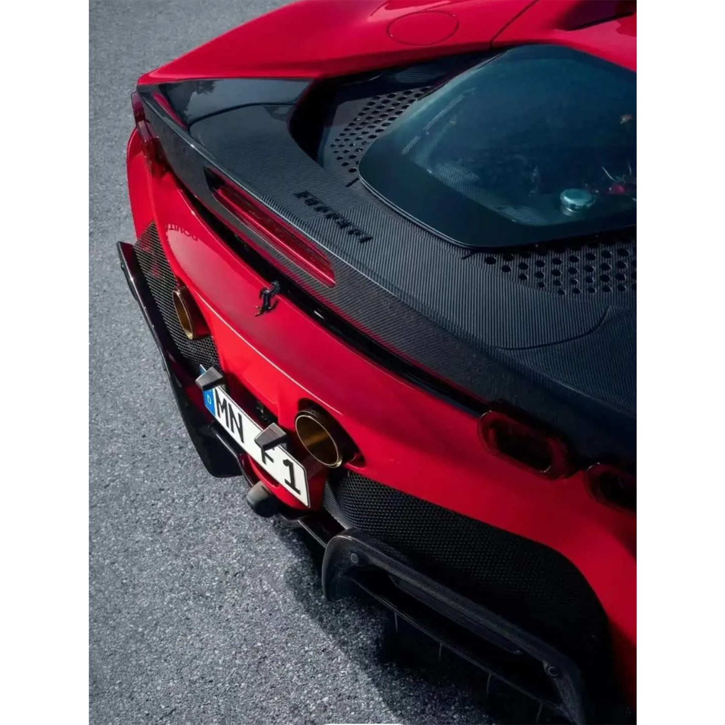 Carbon Fiber Rear Spoiler for Ferrari SF90